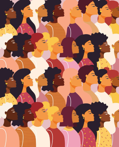 Black Women Journal: Blank Lined Notebook For Her, 7.5" x 9.25"/ 110 Pages, Perfect Gift Idea for Women; For Black Women Girls, Teens, Teacher on Women's International Day 8 March