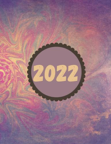 2022: Grand Agenda 2022 Semainier grand format A4 souple (21 x 29,7 cm) calendrier de janvier 2022 à décembre 2022, simple & graphique, idéal prise de ... Fond de mandalas abstraits (French Edition)