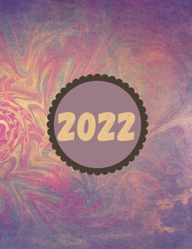 2022: Grand Agenda 2022 Semainier grand format A4 souple (21 x 29,7 cm) calendrier de janvier 2022 à décembre 2022, simple & graphique, idéal prise de ... Fond de mandalas abstraits (French Edition)