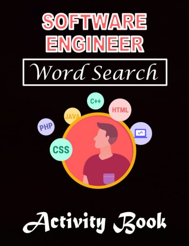School Zone Word Search Activity Books: Large Print Software engineer Themed Puzzle Book for Adults with Solution