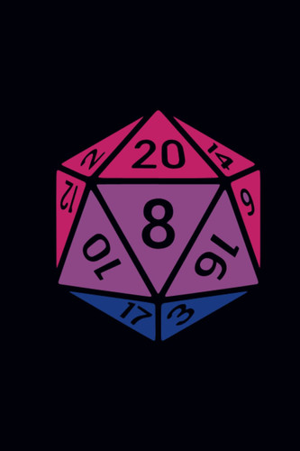 Bisexual Journal: Bi Bisexual Dice Journal/Notebook/Agenda for Bisexual Pride, Blank Lined, Size 6"x9", 120 Pages, Soft Cover, Matte Finish