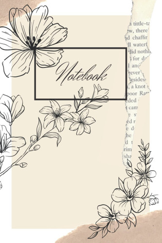 Pressed Flowers: Blush Cream - 120-Page Lined Paper, 6 x 9 torn paper, pressed blooms notepad (The Minimalist Series)