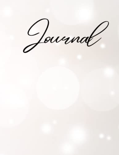 Women's White Sparkle Journal: Glitter Journal