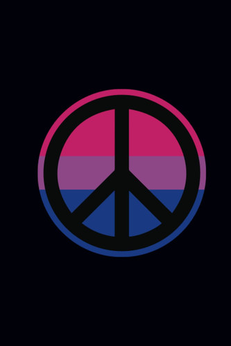 Bisexual Journal: Bi Bisexual Peace symbol Sign Journal/Notebook/Agenda for Bisexual Pride, Blank Lined, Size 6"x9", 120 Pages, Soft Cover, Matte Finish