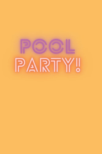 Pool party notebook: Pool party Blank wide rule, lined paper journal holiday notebook/..... soft cover book/ gift item, for kids and adults. 120 pages/ writing notes or journaling (..../holiday)