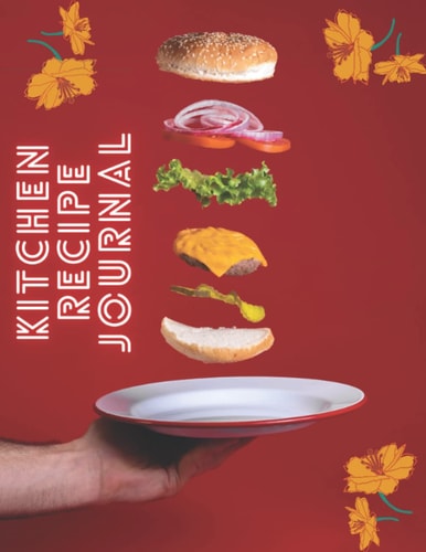 Kitchen Recipe Journal: Colorful lined kitchen notepad journal