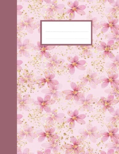 Pink Floral Composition Notebook