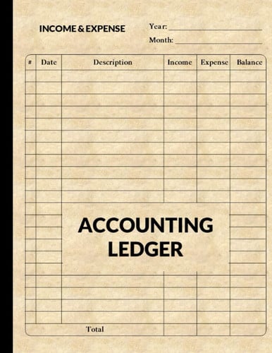 Accounting Ledger Book: Simple Accounting Ledger for Bookkeeping And Small Business