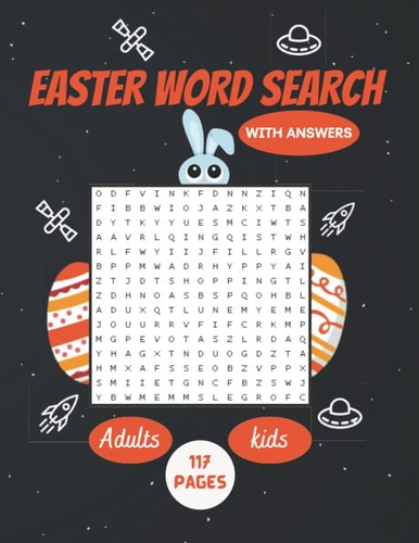 Easter Word Search With Answers : easter books for kids 8-12 , and adults: an easter day search word book for adults , kids , picture clues ; with big letteres , 8.5x11" , 117 pages