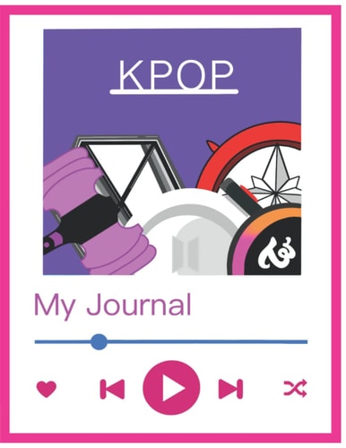 KPOP Journal:: Original Artwork (KPOP and ANIME Journals, Notebooks, Graph Paper with Original Artwork by hiro jo)