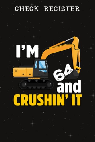 Check Register :Kids Construction Truck 64th Birthday T Shirt Boy 64 Years Old Gift: Gifts for Grandpa:Simple Check Register Checkbook Registers Check ... Checking Account ... Ledgers Account