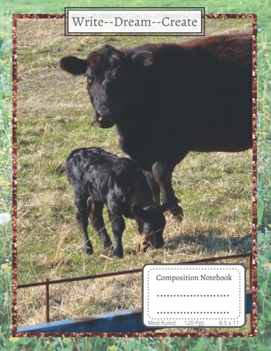 Composition Notebook: Farm Animals - Cows