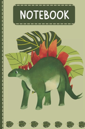 Notebook: Cute Dinosaur Stegosaurus Lined Blank Notebook Journal