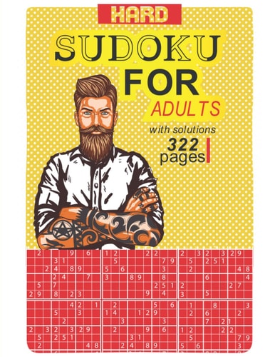 Hard sudoku books for adults: 322 pages including Solution Hard / Tough Sudoku books for adults