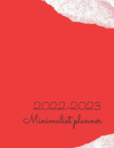 Bright Red Minimalist Year Planner 2022-2023 for gentle women.: 2 Year Minimalist planner