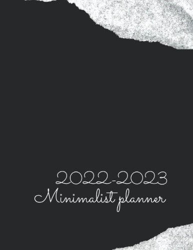Black Minimalist Year Planner 2022-2023 for gentle women.: 2 Year Minimalist planner