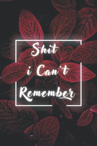 Shit i Can't Remember: Shot I can't remember notebook, organizer for all your passwords journal, perfect gift for women girls and teens, keeper book,(6*9 inches) ;110 pages
