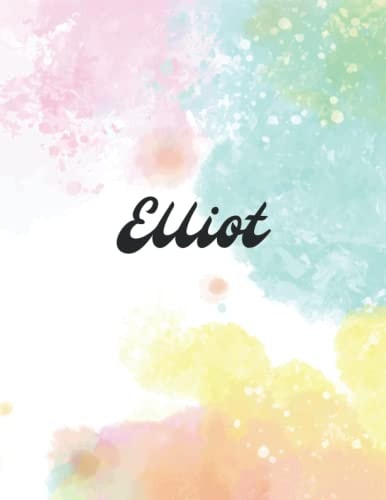 Elliot: Personal Name Dot Gird Notebook For Graphing Pad, Design Book, Work Book, Planner, Dotted Notebook, Bullet Journal, Sketch Book, Math Book - V.596