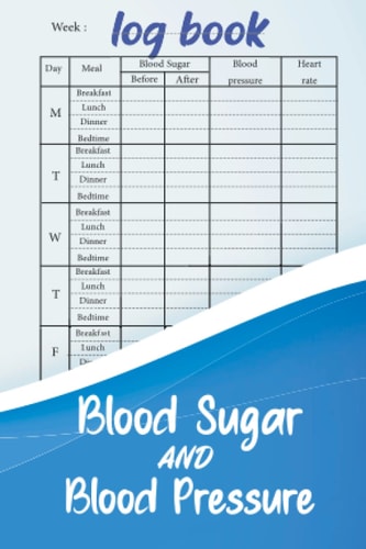 Blood Sugar and Blood Pressure Log Book: Pocket Size / 4x6 Inch / 2 years , 117 weeks , Notebook to Record / Monitor Your Daily / Weekly Blood Glucose / Pressure Levels