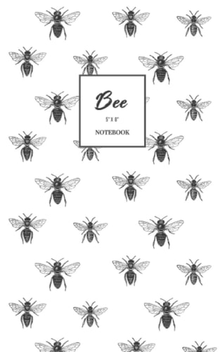 Bee Notebook: College Ruled Composition Notebook - Drone, Queen and Worker Bee Themed Insect Pattern (5"x8" 100 Pages, White)