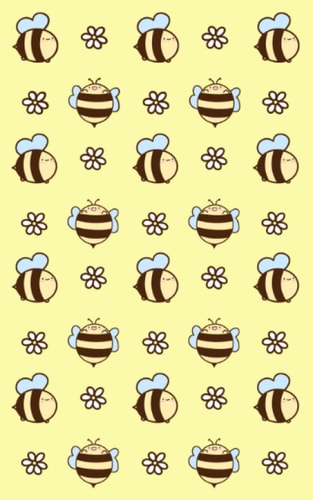Notebook: Cute Bumble Bee Pattern Notebook for Kids, girls, Women, Birthday Party Gift items (5"x8" 100 Pages Yellow / College Ruled Composition)