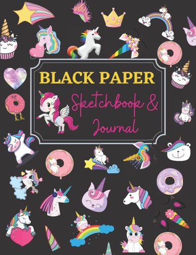 Black Paper Sketchbook & Journal: A Creative Journal & Sketchbook to Learn to Draw & Write for Both Kindergarten Boys & Girls | Sketch Book for ... and Sketching | 8.5 x 11 Inches | 120 Pages