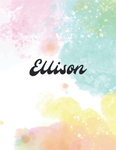 Ellison: Personal Name Dot Gird Notebook For Graphing Pad, Design Book, Work Book, Planner, Dotted Notebook, Bullet Journal, Sketch Book, Math Book - V.836