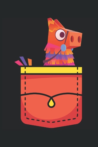 Cute Pocket Llama Pinata Mexican Fiesta: 6x9 Dotted Notebook 120 Pages For Writing Down Daily Habits, Diary, Journal.