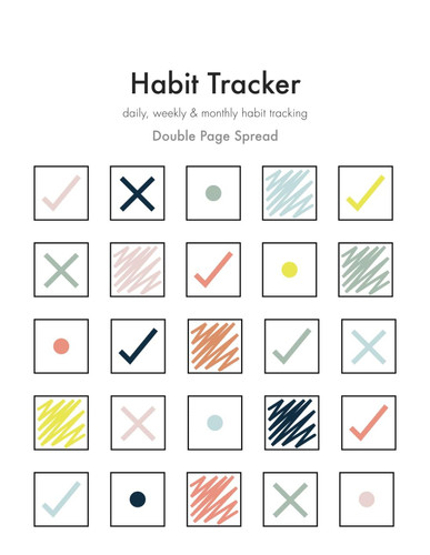 Habit Tracker: Perfect for daily, weekly & monthly tracking all on a double page spread - A4 (Habit Trackers)