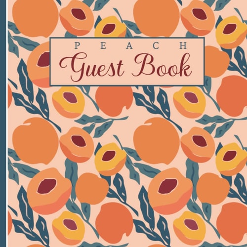 Peach Guest Book: A Peach Sign In Guest Book - Birthday & other Events.