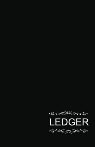Accounting Ledger Book: Account Tracker Notebook for small business and home expenses | Plain Black Cover | Small Portable 5.5x8.5