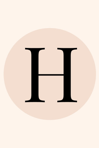 H Journal: Initial Monogram Letter H Journal Notebook Diary, Lined 6x9 inch, for Women, Girls, Men, Boys, School, Gift, Wedding, Neutral Color with Circle