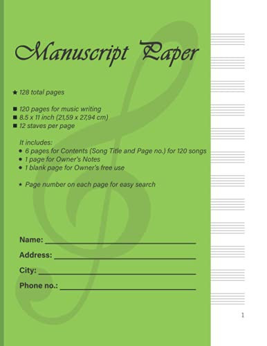 Manuscript Paper