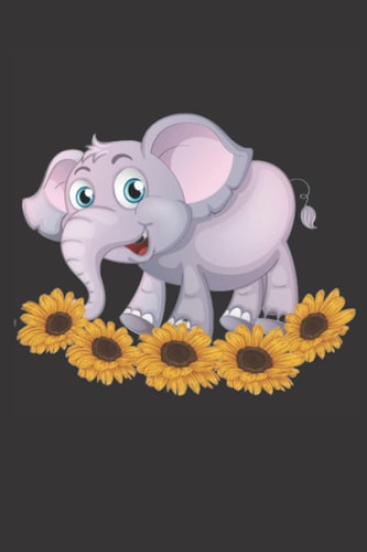Elephant Sunflower Notebook Birthday Gift: Lined Notebook / Journal Gift, 120 pages, 6x9, Soft Cover, Matte Finish