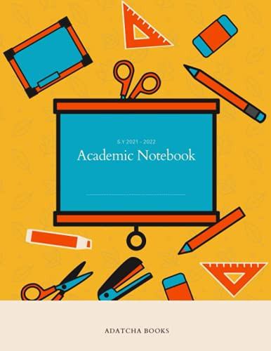 Colourful College Notebook: 100 Pages - 6mm lines ruled pages - 8.5 x 11 inches large - Paperback