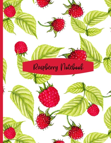 Raspberry Notebook: Wide Ruled Paper, 8.5" x 11" and 100 Pages - Fun Gift For Raspberry Lovers