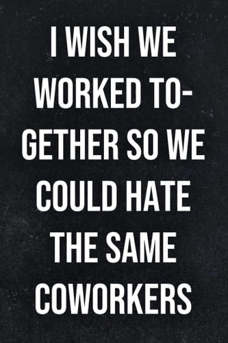 I wish we worked together so we could hate the same coworkers: Funny Notebook For The Office, Blank Lined Journal, Coworker Notebook Gift (Funny Office Journals), 6" x 9"