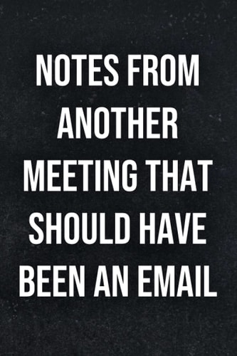 Notes From Another Meeting That Should Have Been An Email: Funny Notebook For The Office, Blank Lined Journal, Coworker Notebook Gift (Funny Office Journals), 6" x 9"