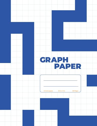 Graph Paper Notebook: 1/2 inch squares, 120 pages, 4 squares per inch, Large 8.5 x 11