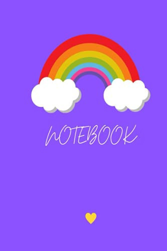 Notebook: Elegant Rainbow heartsLines /Plain journal: Notes Diary Book Gift for girls /pink cute Motivational Inspirational notebook Broché - (6 x 9 inches) - 120 Pages -