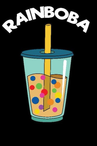 Rainbow Bubble Boba Tea Notebook: Dot Grid Journal or Notebook (6x9 inches) with 120 Pages