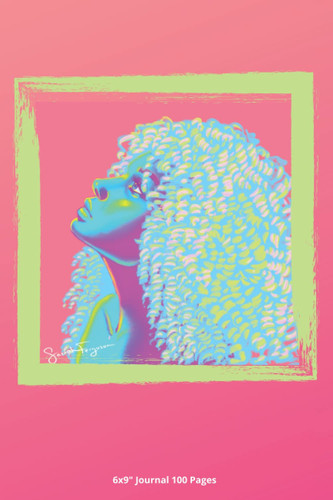 "Cotton Candy Curls" Lined Journal: (Original Artwork) with Life Is Tough But So Are You Inspirational Quote 6x9 Wide Ruled Lined Notebook for Women, Teens and Students