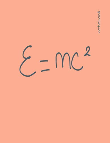 Notebook: E=MC2 Minimalist Pink Lined Journal College Ruled Notebook