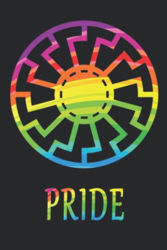 POCKET-SIZED RAINBOW BLACK SUN PRIDE NOTEBOOK / NOTE PAD- 4" X 6": 150 PAGE WIDE RULE NOTEBOOK/ NOTE PAD