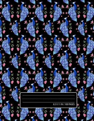 Peacock Primary Composition Notebook: Peacock Blank Lined Primary Composition Notebook To Write Notes Password, Notepad, To Do Lists