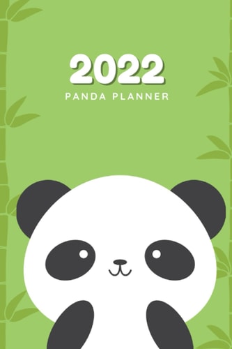 Bamboo and Panda Planner | 6x9 (15.24 x 22.86 cm) | Monthly Planner with Panda Fun Facts