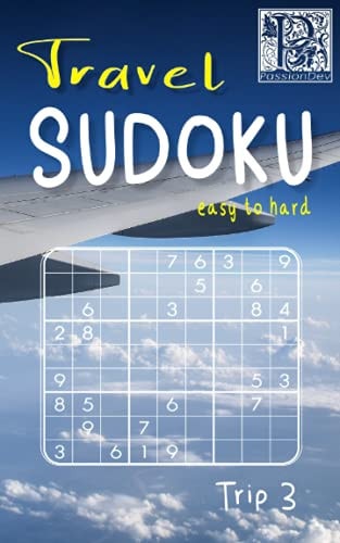 Easy to Hard Sudoku Books Puzzles for Adults - Compact Size, Travel-Friendly Sudoku - Book 3