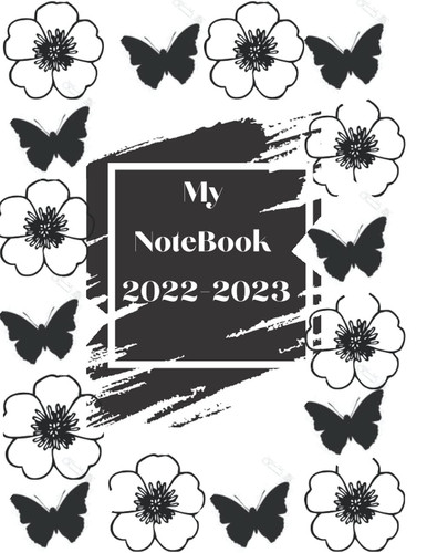 simple notebook 2022-2023: black notebook (3 months)