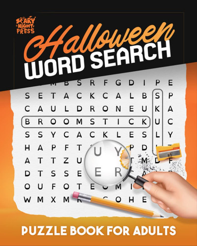 Halloween Word Search Puzzle Book for Adults Find Spooky and Dark Words Related to Halloween / Activity Relaxing Halloween Book for Adults / Puzzles for Horror Fans in Large Print