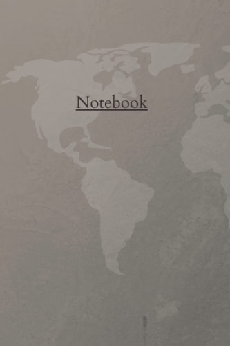 Notebook: World Map Blank Lined Notebook